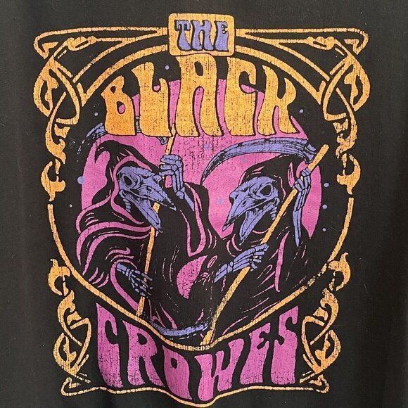 The Black Crowes Women Pullover Sweatshirt Large Black Crow Rock Band Graphic - Picture 4 of 6